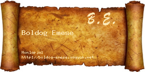 Boldog Emese névjegykártya